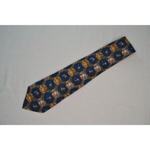 Eagle Neckwear Men's Fish and Lures Men's Blue Gold Tie